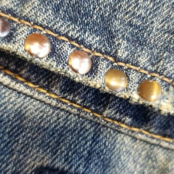 AMERICANāEAGLEāOUTFITTERSĀ StuddedāEmbellishedāBedazzledāDramaticāDenimāJacketāsm - Picture 4 of 9